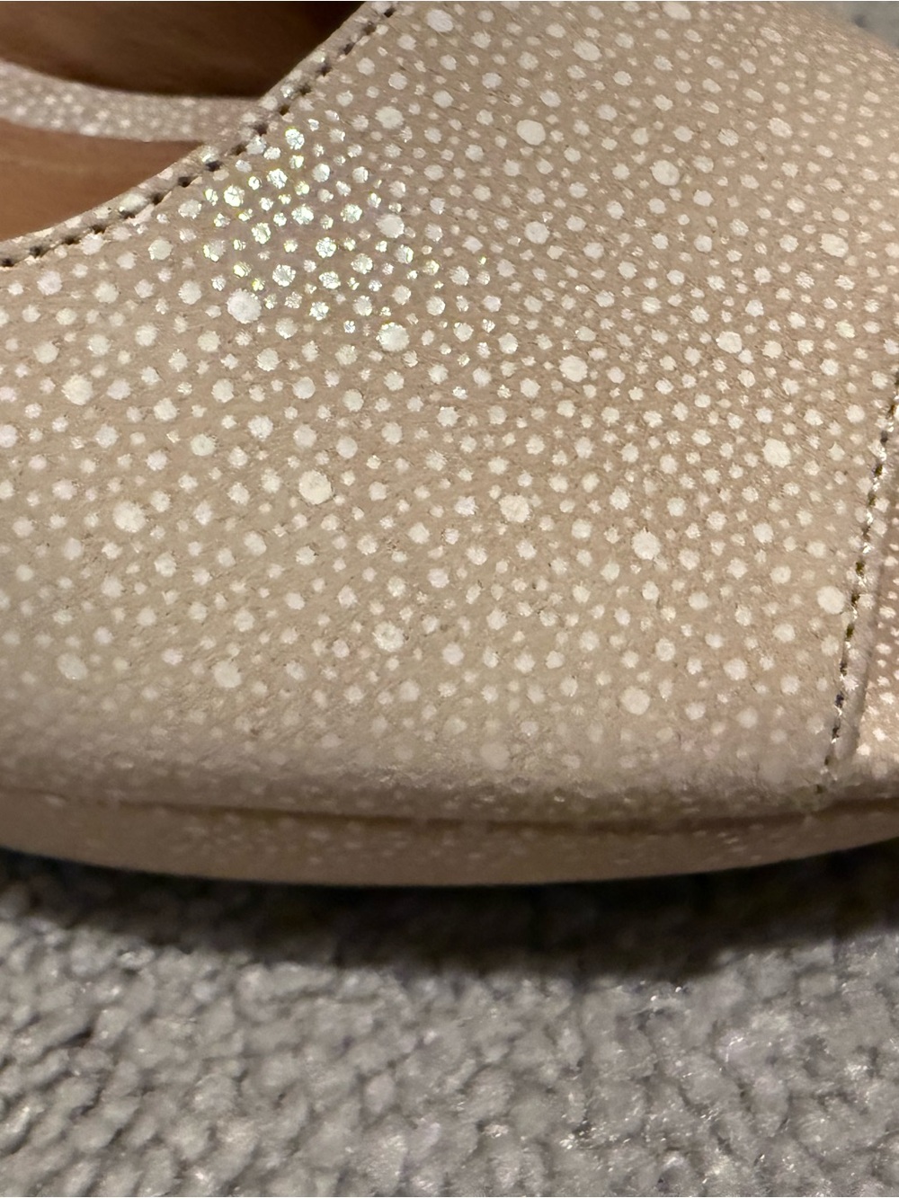 Clarks Peep-Toe Slingback Heels in Ivory with Subtle Sparkle - Picture 3 of 6